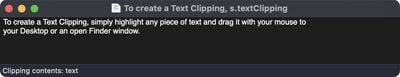 text clipping