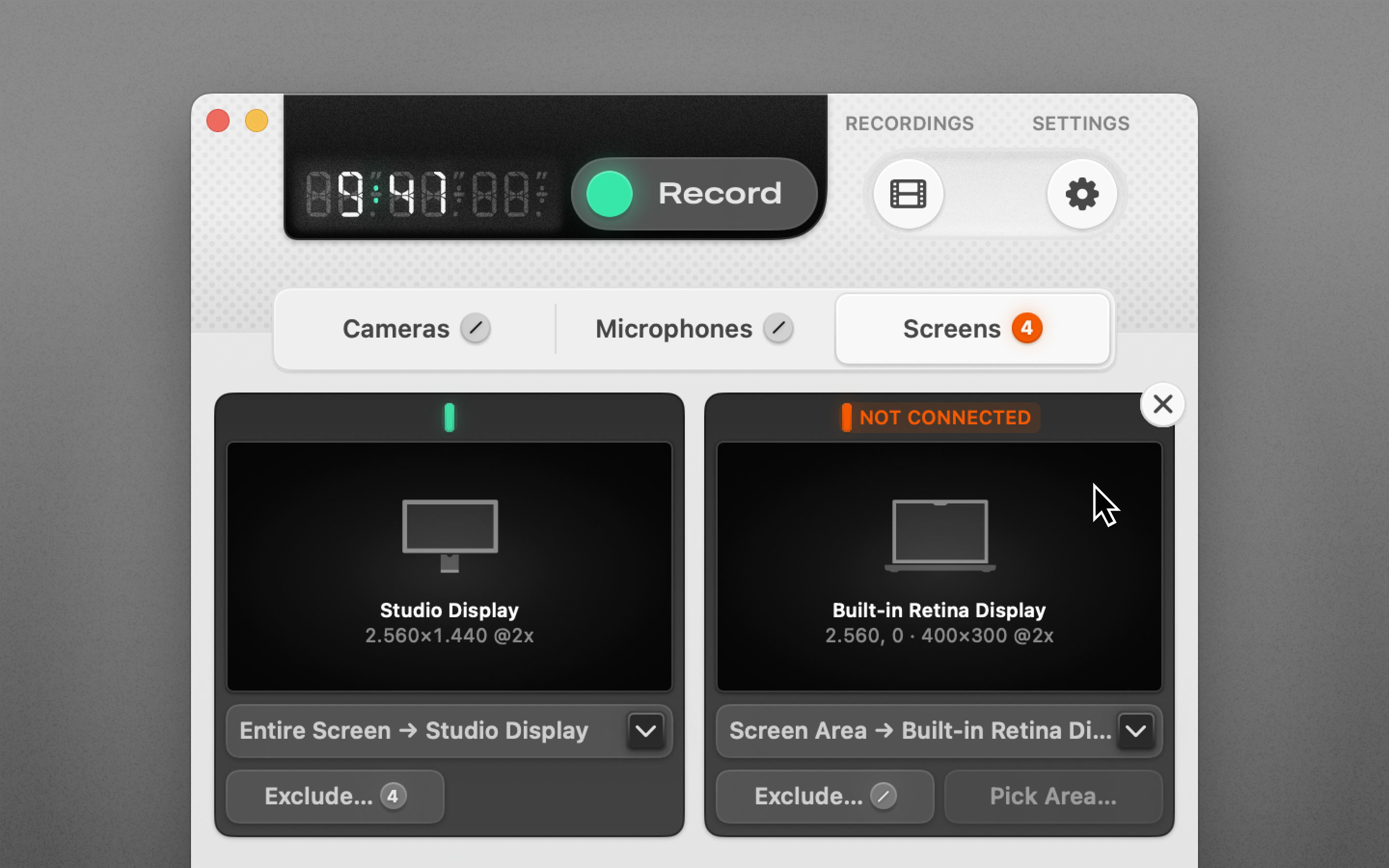 Polycapture, a Versatile Recording Tool for Mac